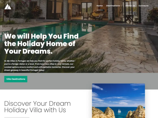 Projeto MyVillasinPortugal.com - Serviço de Otimização de SEO da VORX Digital